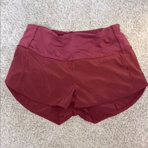 Deep red wine color lululemon speed ups!